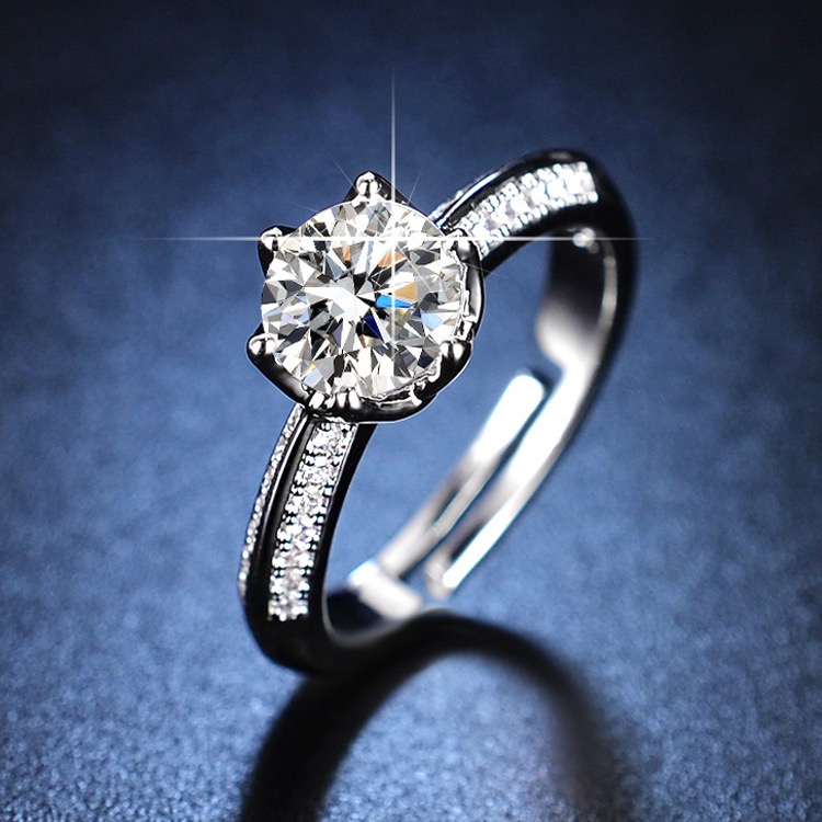 ແຫວນS925ຊົງ Elegant Pavé 1 ກະຣັດ
