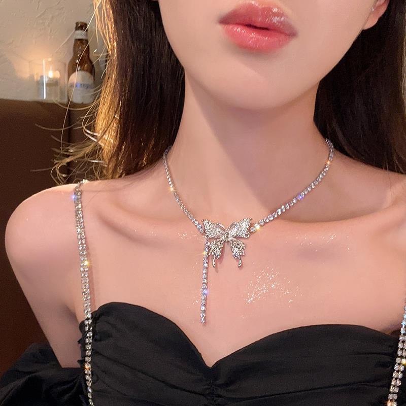 N-stl113-ສາຍຄໍ Crystal Butterfly Glow