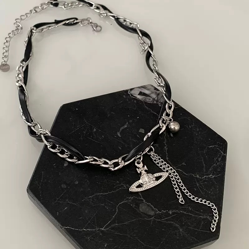 N-stl133-ສາຍຄໍ Noir Planet Chain