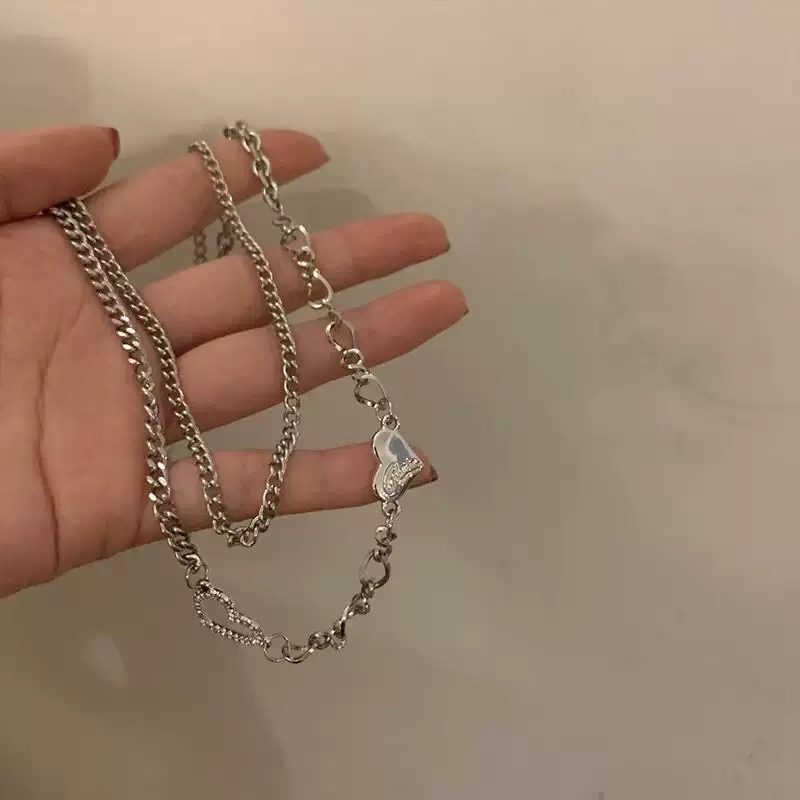 N-STL145-ສາຍຄໍ Crystal Heart Layer