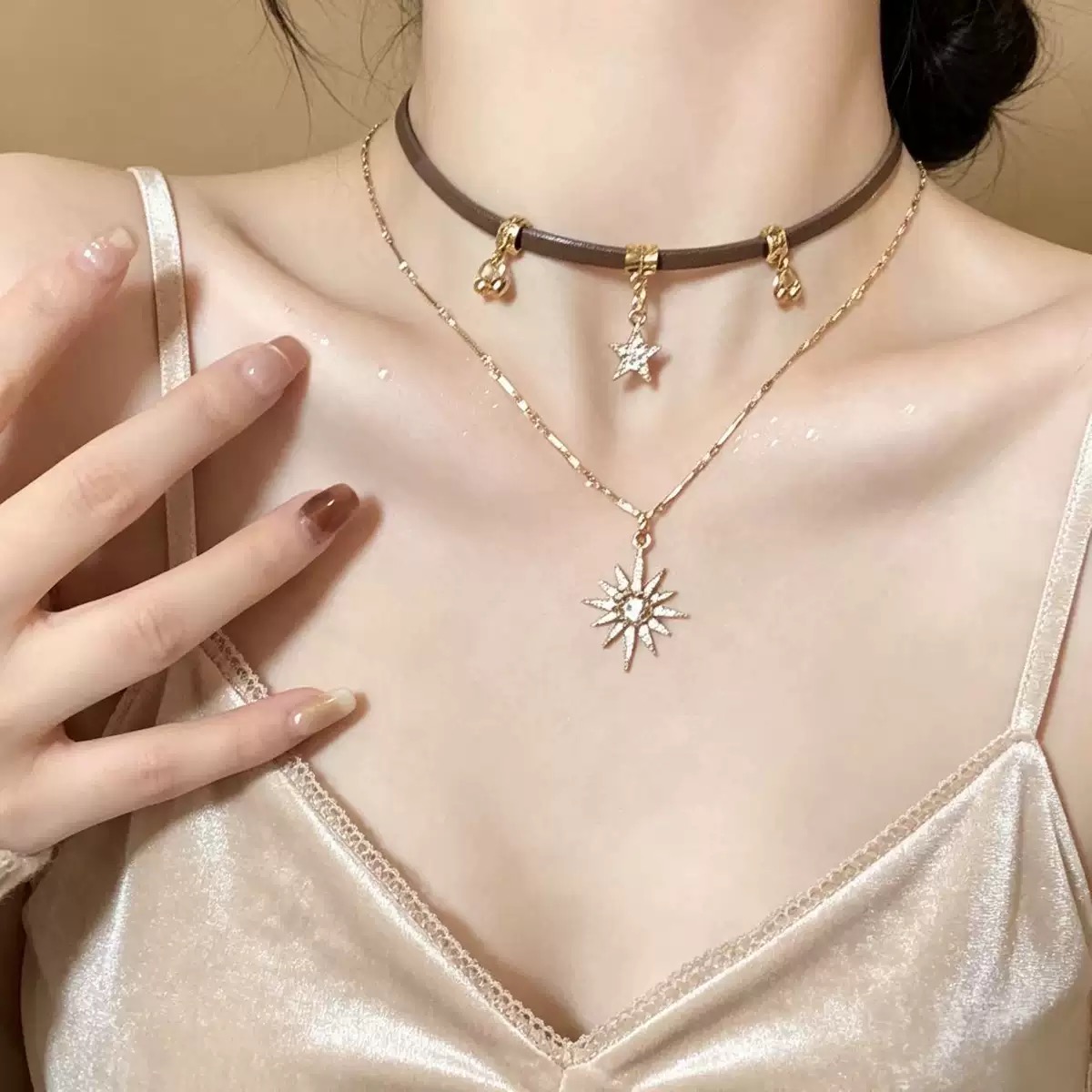 N-stl149-ສາຍຄໍ Aurora Star Choker Set