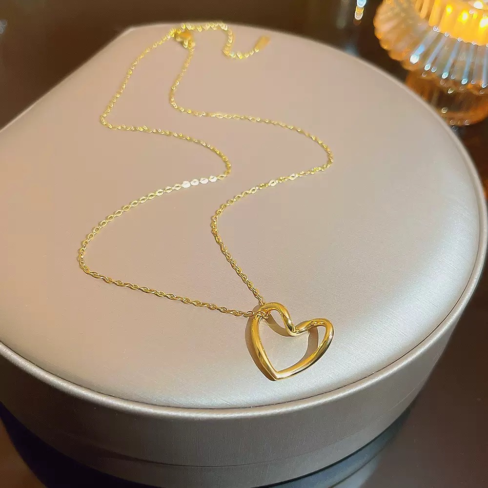 N-stl157-ສາຍຄໍ Golden Heart ຫົວໃຈແຫ່ງຄວາມຮັກ