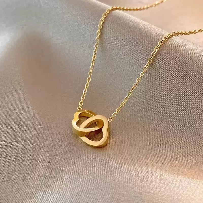 N-stl159-ສາຍຄໍ Two Hearts Forever – ສອງຫົວໃຈຜູກພັນ