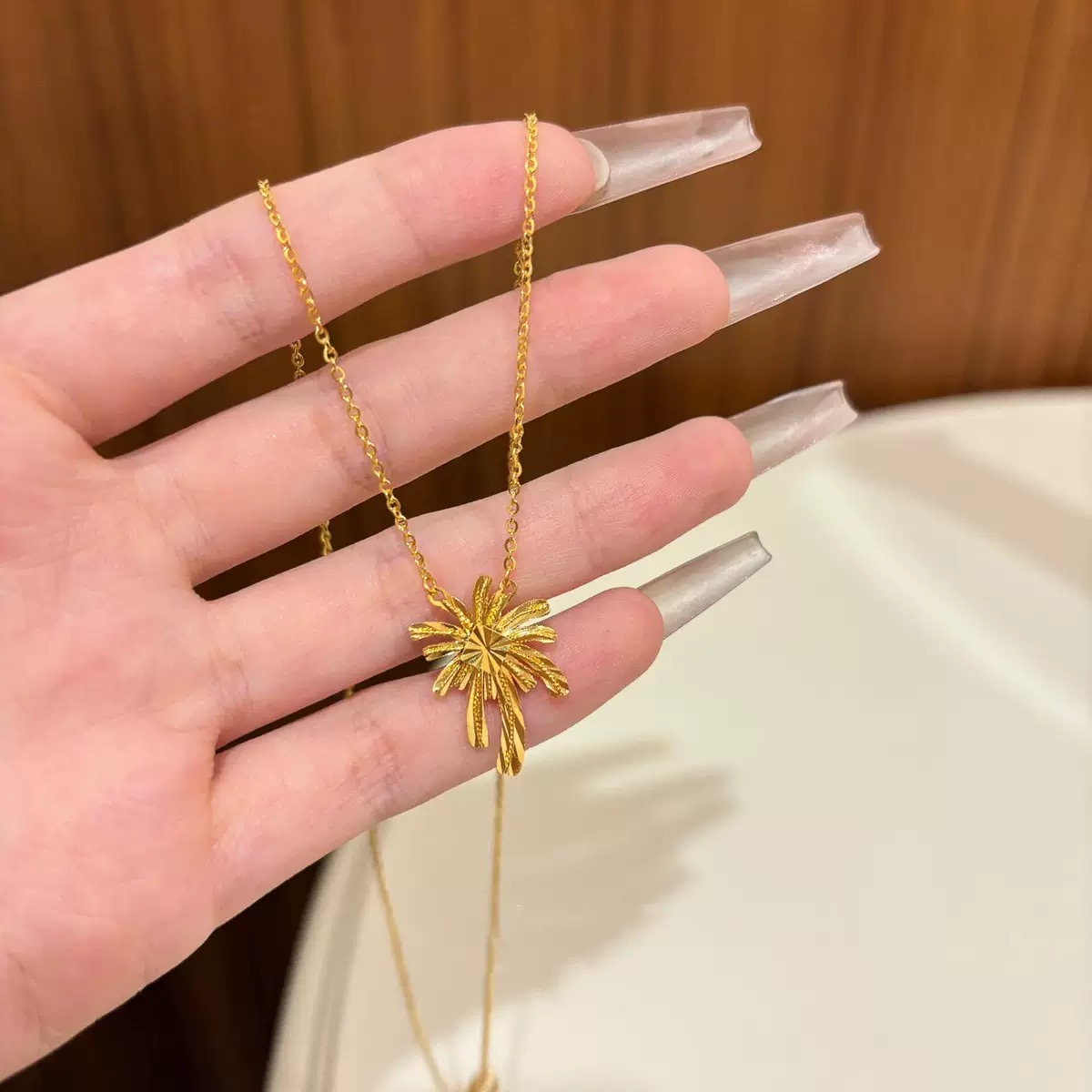 N-stl172-ສາຍຄໍ Golden Palm