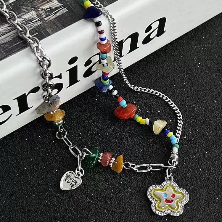 N-stl118-ສາຍຄໍ Blossom Rainbow Charm