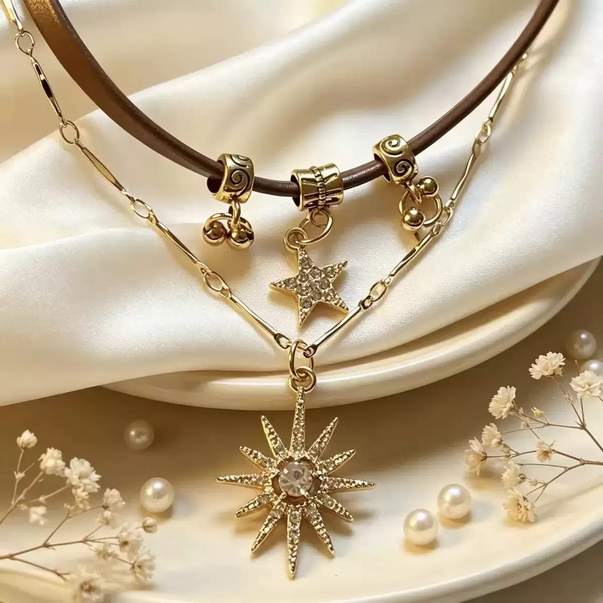 N-stl149-ສາຍຄໍ Aurora Star Choker Set